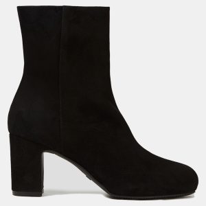 Stuart Weitzman Suede Block Heel Ankle Boots 38, Boots - Luxury Closet catalog