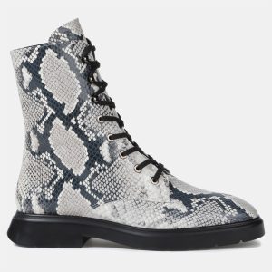 Stuart Weitzman Grey Snakeskin Embossed Leather Ankle Boots 35, Boots - Luxury Closet catalog