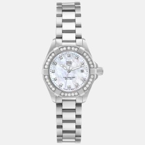Tag Heuer Mother of Pearl Stainless Steel Aquaracer WBD1415 Quartz Women's Wristwatch 27 mm, Watches - Luxury Closet catalog