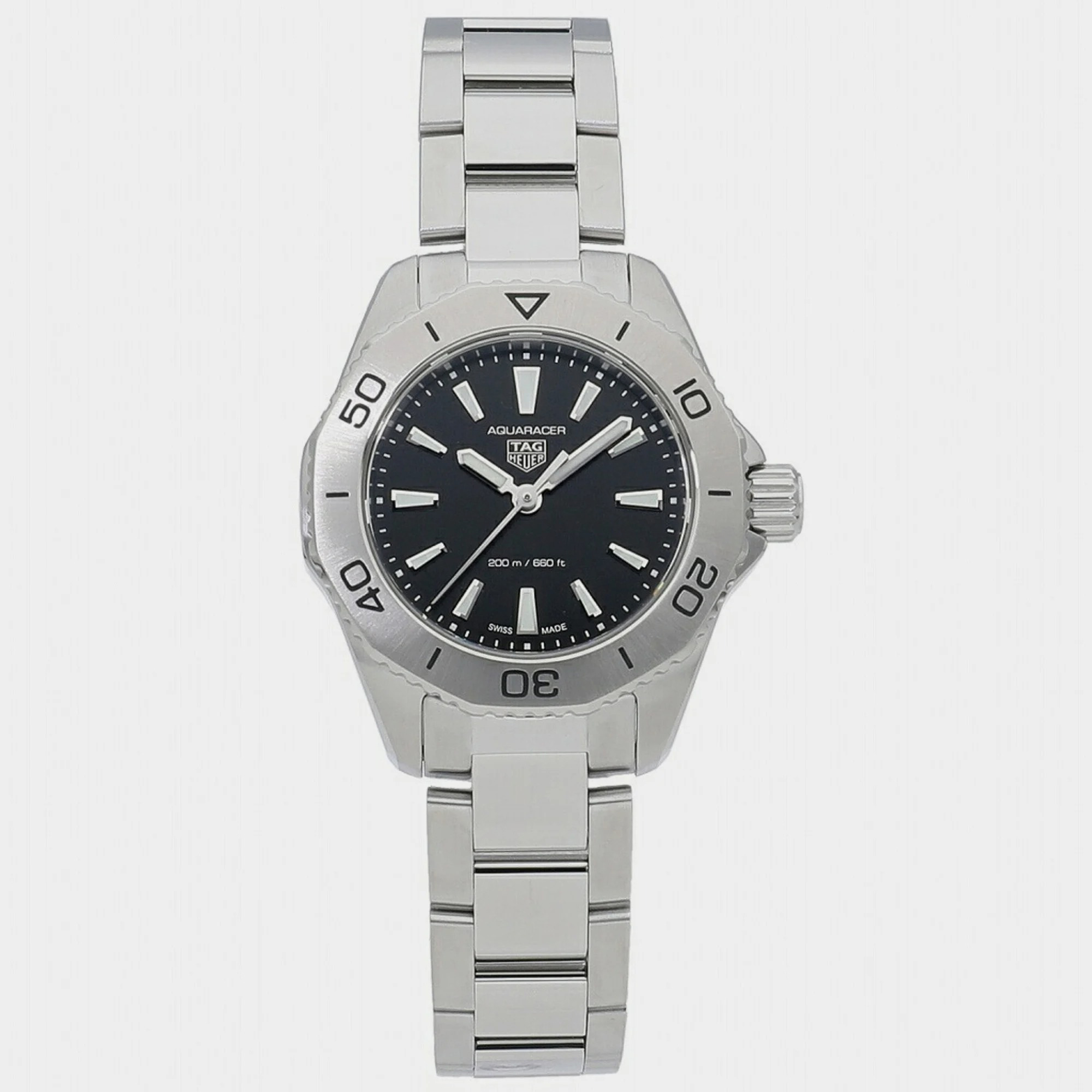 Tag Heuer Black Stainless Steel Aquaracer WBP1410.BA0622 Quartz Women's Wristwatch 30 mm, Watches - Luxury Closet catalog