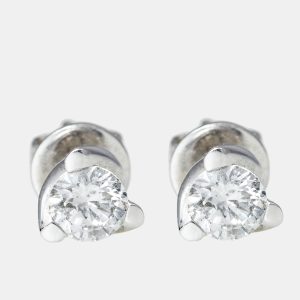 18k White Gold 0.77 ct Diamond Earrings, Earrings - Luxury Closet catalog