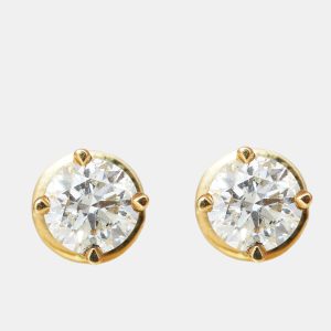 18k Yellow Gold 1.42 ct Diamond Earrings, Earrings - Luxury Closet catalog