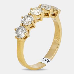 18k Yellow Gold 1.5 ct Diamond Ring EU 55, Rings - Luxury Closet catalog