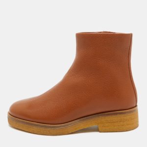 The Row Boris Brown Leather Ankle Boots Size 37, Boots - Luxury Closet catalog