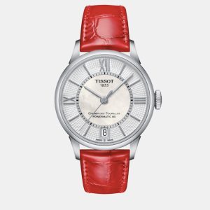 Tissot Red Leather Watch 32 mm, Watches - Luxury Closet catalog