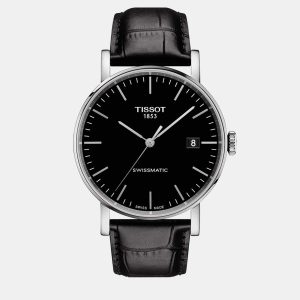 Tissot Black Leather Watch 40 mm, Watches - Luxury Closet catalog