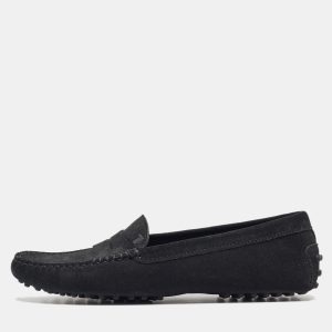 Tod's Black Suede Penny Loafers Size 38.5, Loafers & Slip-Ons - Luxury Closet catalog