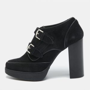 Tod's Black Suede Buckle Block Heel Booties Size 39, Boots - Luxury Closet catalog