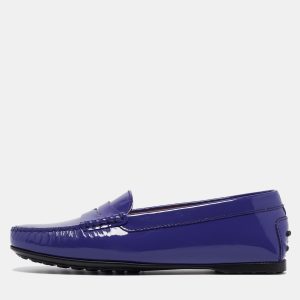 Tod's Violet Patent Leather Gommino Loafers Size 36, Loafers & Slip-Ons - Luxury Closet catalog