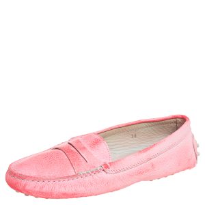 Tod's Pink Leather Penny Loafers Size 38, Loafers & Slip-Ons - Luxury Closet catalog