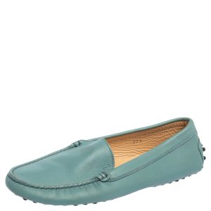 Tod's Blue Leather Slip On Loafers 37.5, Loafers & Slip-Ons - Luxury Closet catalog