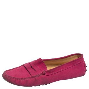 Tod's Pink Suede Penny Loafers Size 39, Loafers & Slip-Ons - Luxury Closet catalog