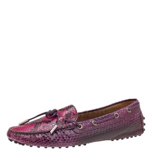 Tod's Multicolor Python Bow Slip On Loafers Size 39, Loafers & Slip-Ons - Luxury Closet catalog