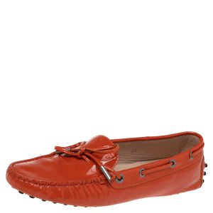 Tod's Orange Patent Leather Penny Loafers Size 37, Loafers & Slip-Ons - Luxury Closet catalog