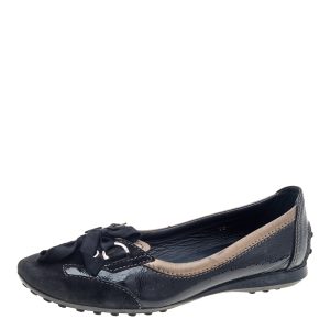 Tod's Black Patent Leather And Suede Lace up Loafers Size 36, Loafers & Slip-Ons - Luxury Closet catalog