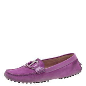 Tod's Purple Suede And Patent Leather Trim Embellished Slip On Loafers Size 38, Loafers & Slip-Ons - Luxury Closet catalog