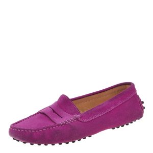 Tod's Purple Suede Penny Slip On Loafers Size 36, Loafers & Slip-Ons - Luxury Closet catalog