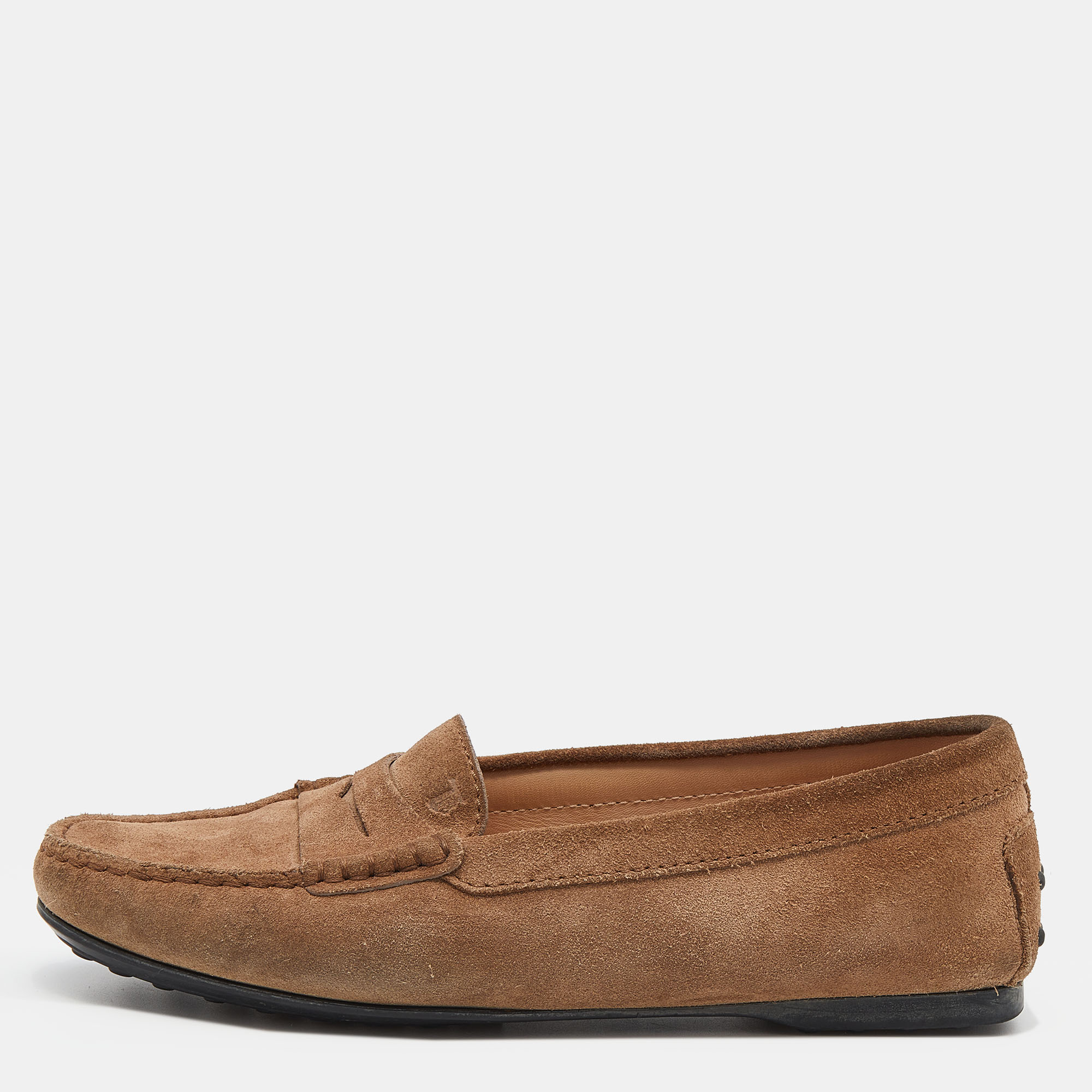 Tod's Light Brown Suede Slip On Loafers Size 35, Loafers & Slip-Ons - Luxury Closet catalog