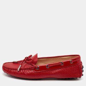 Tod's Red Patent Bow Slip On Loafers Size 36, Loafers & Slip-Ons - Luxury Closet catalog