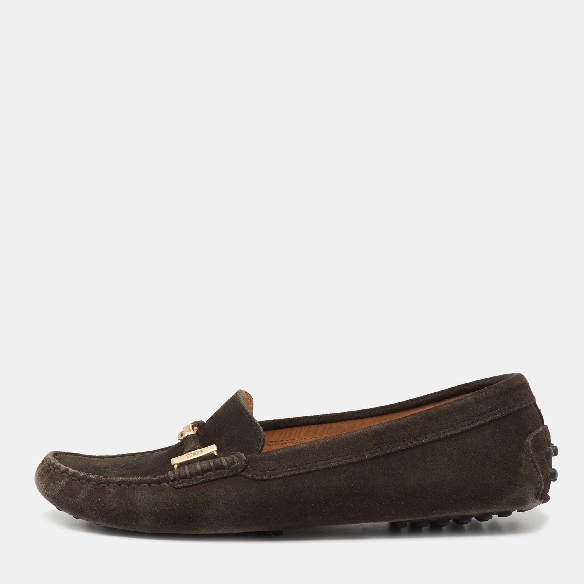 Tod's Brown Suede Slip On Loafers Size 37, Loafers & Slip-Ons - Luxury Closet catalog