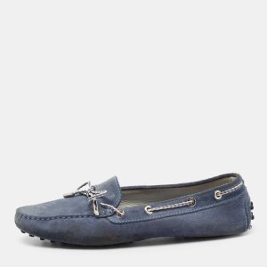 Tod's Blue Suede Gommini Driving Loafers Size 40, Loafers & Slip-Ons - Luxury Closet catalog