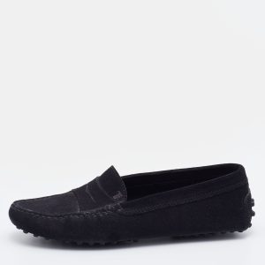 Tod's Black Suede Penny Slip On Loafers Size 36, Loafers & Slip-Ons - Luxury Closet catalog