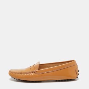 Tod's Brown Patent Leather Gommini Penny Loafers Size 38.5, Loafers & Slip-Ons - Luxury Closet catalog