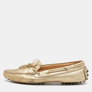 Tod's Gold Leather Slip On Loafers Size 41, Loafers & Slip-Ons - Luxury Closet catalog