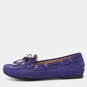 Tod's Blue Nubuck Leather Bow Slip On Loafers Size 37, Loafers & Slip-Ons - Luxury Closet catalog