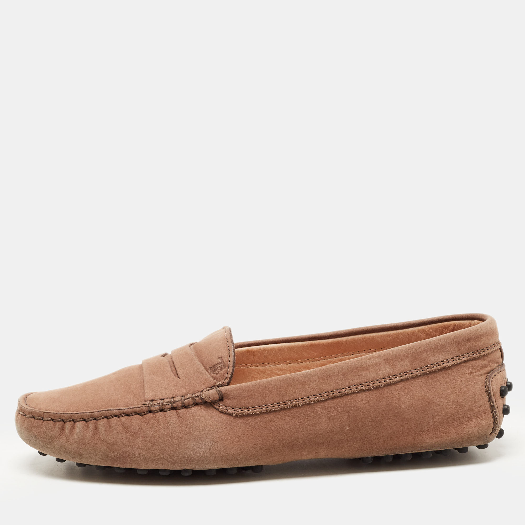Tod's Brown Suede Gommino Penny Slip On Loafers Size 36.5, Loafers & Slip-Ons - Luxury Closet catalog