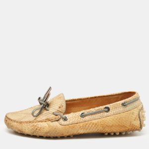 Tod's Two Tone Python Bow Loafers Size 35.5, Loafers & Slip-Ons - Luxury Closet catalog