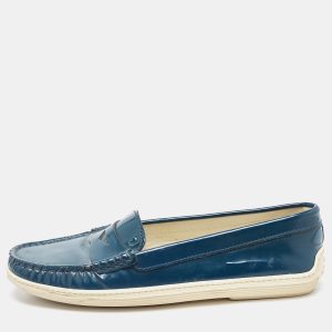 Tod's Teal Patent Leather Penny Loafers Size 35, Loafers & Slip-Ons - Luxury Closet catalog