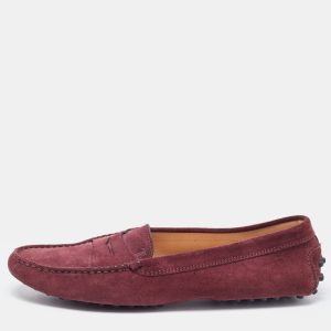 Tod's Purple Suede Gommino Loafers Size 38, Loafers & Slip-Ons - Luxury Closet catalog