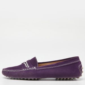 Tod's Purple Suede Gommino Penny Slip On Loafers Size 36, Loafers & Slip-Ons - Luxury Closet catalog