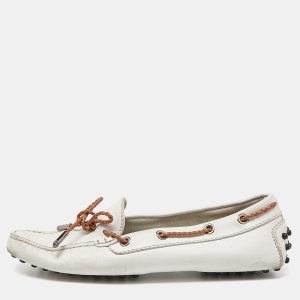 Tod's Off White Leather Slip On Loafers Size 36.5, Loafers & Slip-Ons - Luxury Closet catalog