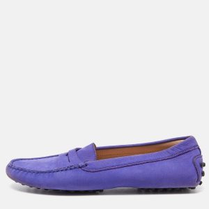 Tod's Purple Suede Penny Slip On Loafers Size 36, Loafers & Slip-Ons - Luxury Closet catalog