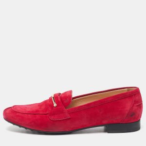 Tod's Red Suede Loafers Size 38, Loafers & Slip-Ons - Luxury Closet catalog