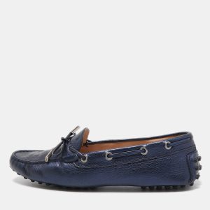 Tod's Blue Leather Gommino Bow Slip On Loafers Size 36.5, Loafers & Slip-Ons - Luxury Closet catalog