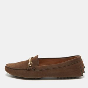 Tod's Brown Suede Gommino Loafers Size 39, Loafers & Slip-Ons - Luxury Closet catalog