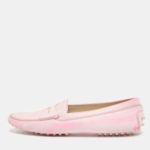 Tod's Pink Leather Slip On Loafers Size 40.5, Loafers & Slip-Ons - Luxury Closet catalog