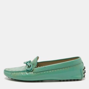 Tod's Green Patent Leather Bow Loafers Size 38, Loafers & Slip-Ons - Luxury Closet catalog