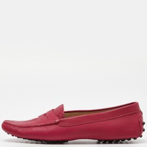 Tod's Pink Leather Driver Penny Slip On Loafers Size 41, Loafers & Slip-Ons - Luxury Closet catalog