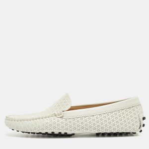Tod's Off White Laser Cut Patent Leather Slip On Loafers Size 37, Loafers & Slip-Ons - Luxury Closet catalog