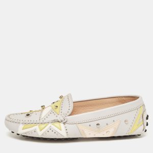 Tod's Multicolor Grey Leather Embellished Slip On Loafers Size 37, Loafers & Slip-Ons - Luxury Closet catalog