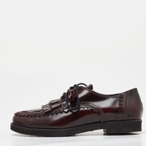 Tod's Burgundy Leather Tassel Bow Fringe Detail Loafers Size 36.5, Loafers & Slip-Ons - Luxury Closet catalog