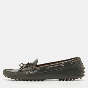 Tod's Grey Leather  Slip On Loafers Size 39, Loafers & Slip-Ons - Luxury Closet catalog