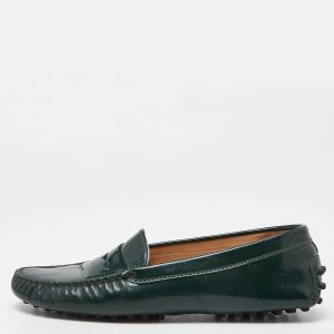 Tod's Green Patent Leather Penny Slip On Loafers Size 37, Loafers & Slip-Ons - Luxury Closet catalog