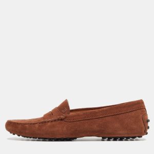 Tod's Brown Suede Slip On Loafers Size 38.5, Loafers & Slip-Ons - Luxury Closet catalog