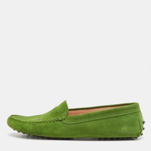 Tod's Green Suede Penny Loafers Size 39, Loafers & Slip-Ons - Luxury Closet catalog