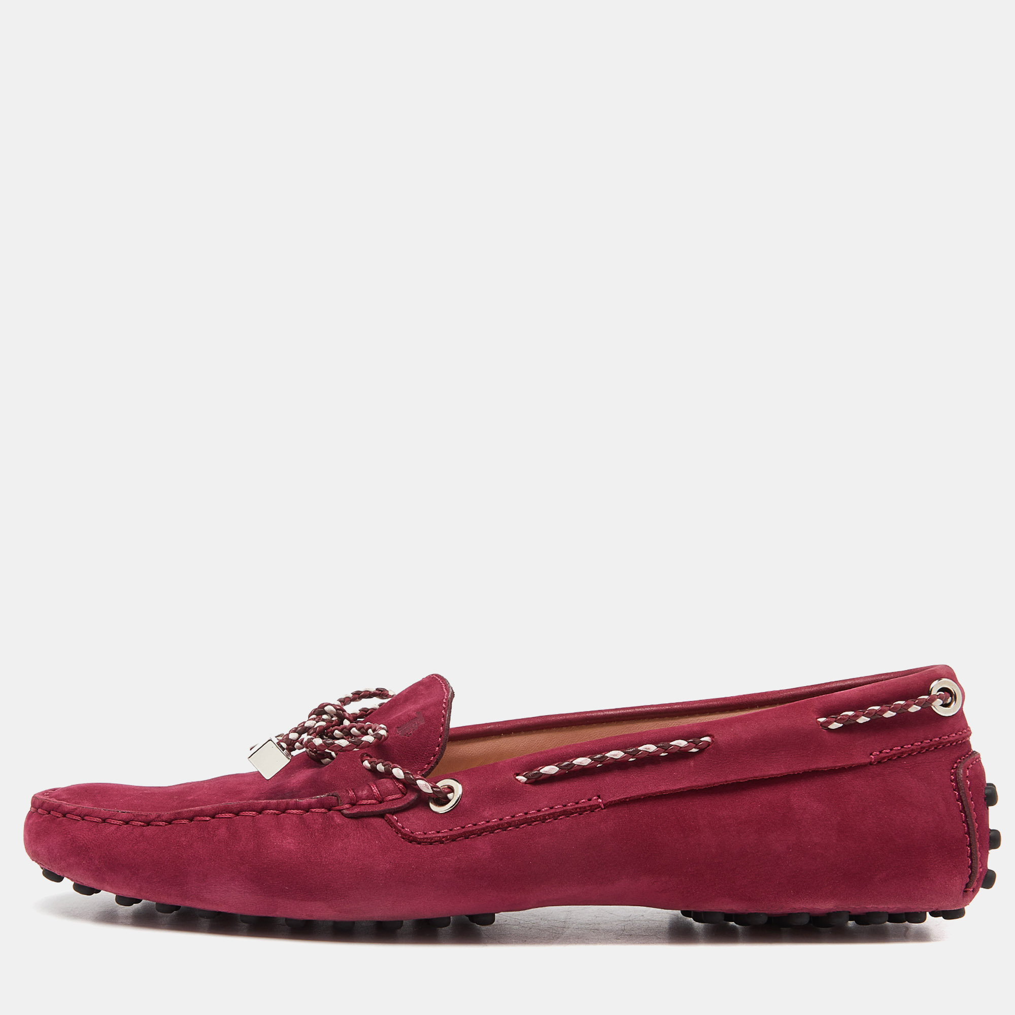 Tod's Maroon Suede Gommino Slip On Loafers Size 38.5, Loafers & Slip-Ons - Luxury Closet catalog